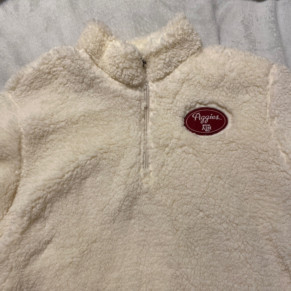Girls Texas A&M Sherpa Quarter Zip